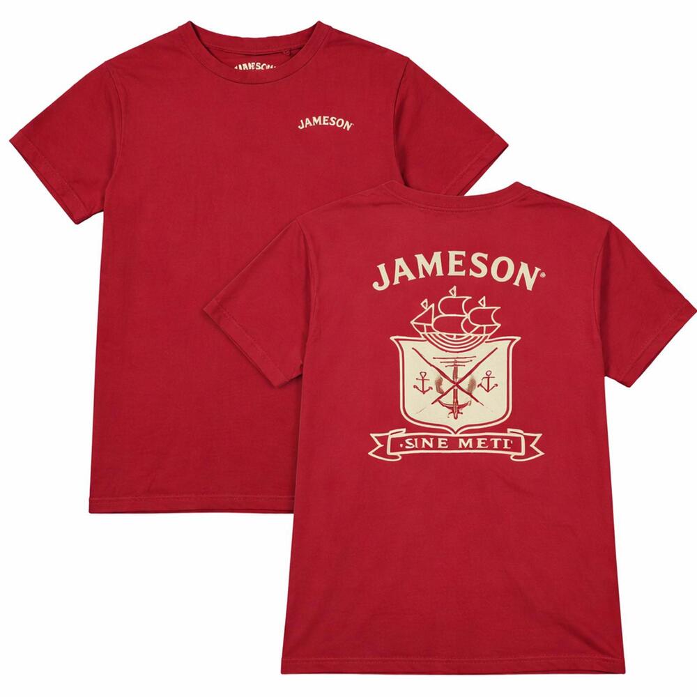 Jameson Irish Whiskey T-Shirt Men’s Medium Red Organic Cotton Made in Turkey